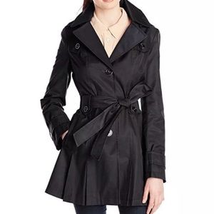 Via Spiga Navy Belted Trench Coat